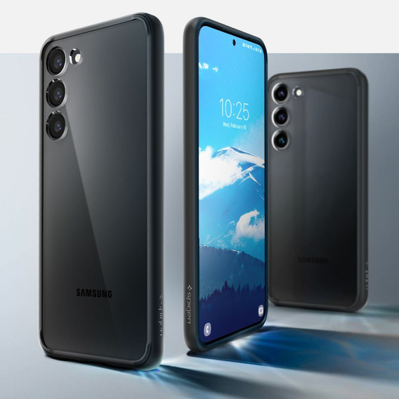Etui Spigen do Samsung Galaxy S23, Ultra Hybrid, czarne przezroczyste