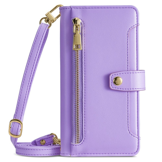 Etui z klapką do Xiaomi 13T / 13T Pro / Redmi K60 Ultra, Wallet Zipper Pocket, fioletowe