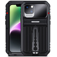 Etui pancerne do iPhone 14, Metal Hybrid, czarne