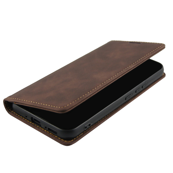 Etui do Samsung Galaxy A54, ERBORD Vintage portfel z klapką, kawowe