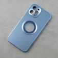 Etui do iPhone 12 Pro, Dual Glass, do Magsafe, niebieskie