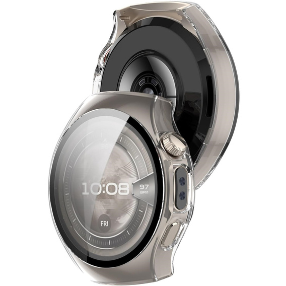 2w1 Etui + Szkło Hartowane do Huawei Watch 5 42mm, Przezroczyste