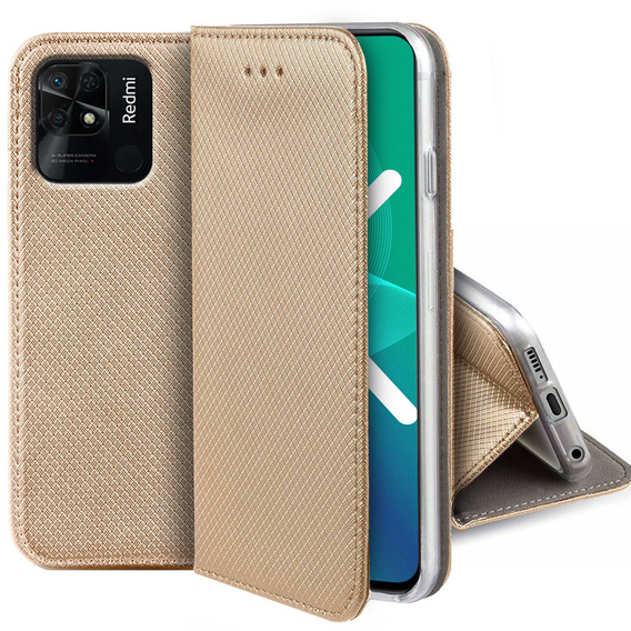 Etui Smart Magnet do Xiaomi Redmi 10C, Gold