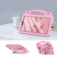 Etui do Samsung Galaxy Tab A7 Lite 8.7 T220/T225, Cute Patterns, z podstawką, Różowe