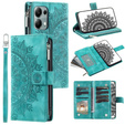Etui z klapką do Xiaomi Redmi Note 13 Pro 4G / Xiaomi Redmi Note 14S / Xiaomi Poco M6 Pro 4G, Mandala, zielone
