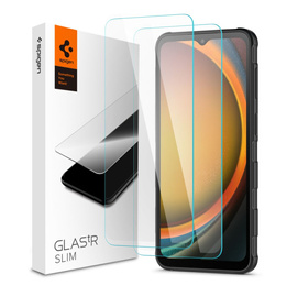 Szkło hartowane Spigen Glas.tR Slim 2-Pack do Samsung Galaxy XCover 7 / 7 Pro – Niewidzialna ochrona ekranu