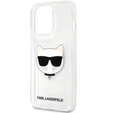 Etui Karl Lagerfeld do iPhone 13 Pro Max, Choupette Head, przezroczyste