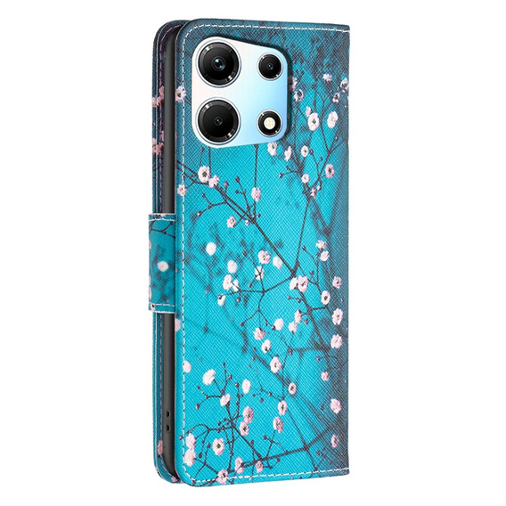 Etui z klapką do Infinix Zero 30 5G, Wallet, Sakura niebieskie