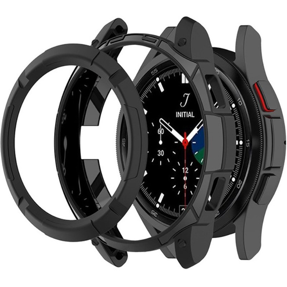 Etui z nakładką bezel ring do Samsung Galaxy Watch4 Classic 46mm, Czarne