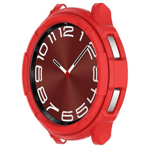 Etui z nakładką bezel ring do Samsung Galaxy Watch 6 Classic 43mm, Czerwone
