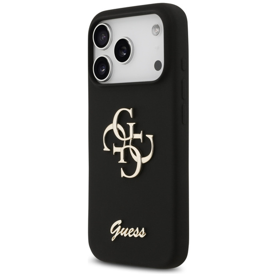 Etui GUESS do iPhone 17 Pro, Big 4G Script, czarne