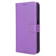 Etui z klapką do Oppo Reno 12, Wallet Smart Magnet, fioletowe