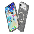 Etui do iPhone Air, do MagSafe, brokatowe, półprzezroczyste czarne
