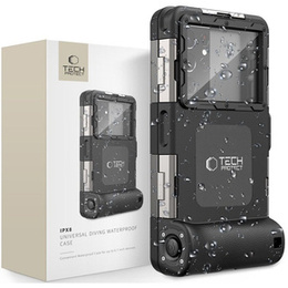 Uniwersalne Etui Wodoodporne na telefon IPX8, Tech-Protect, czarne