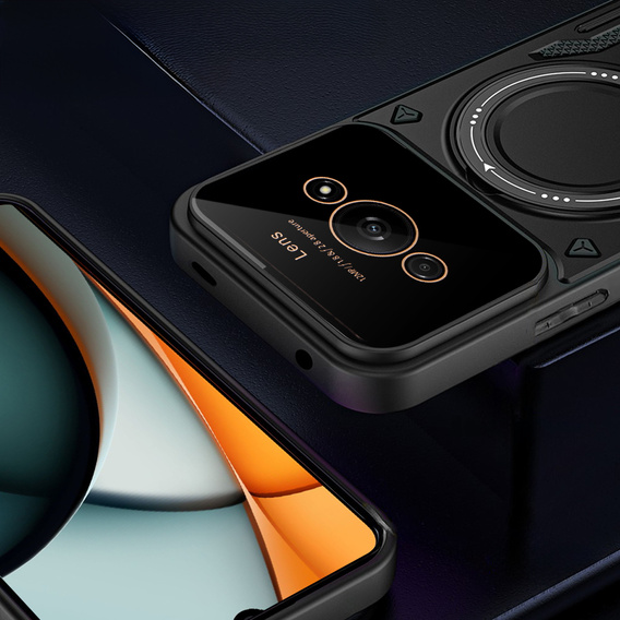 Etui pancerne do Xiaomi Redmi A3, Magnetic Ring, czarne