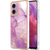 Etui ochronne do Motorola Moto G24 / G24 Power / G04, Marble Slim Case, fioletowe