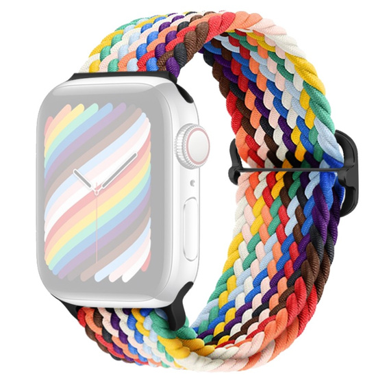 Pasek Nylonowy do Apple Watch 1/2/3/4/5/6/7/8/9/10/11/SE Ultra 1/2/3 42/44/45/46/49mm, Wielokolorowy