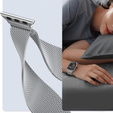 Bransoleta Milanese do Apple Watch 1/2/3/4/5/6/7/8/9/10/11/SE 38/40/41/42mm, Srebrna