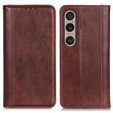 Etui z klapką do Sony Xperia 1 VI, Split Leather, brązowe