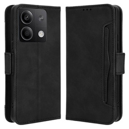 Etui z klapką do Xiaomi Redmi Note 13 5G, Card Slot, czarne