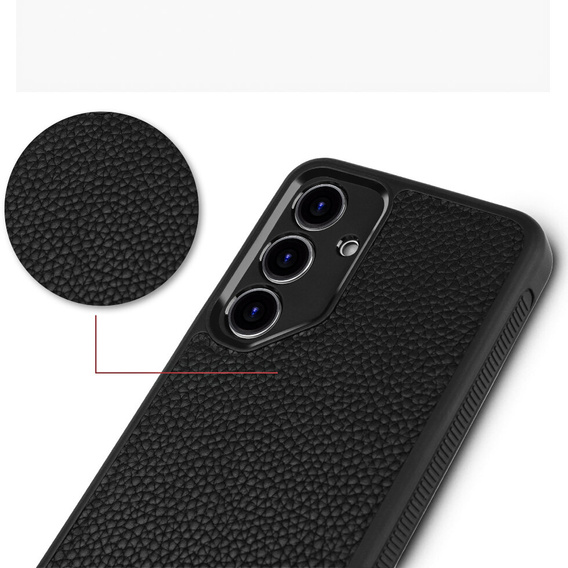 Etui skórzane do Samsung Galaxy S24, ERBORD LeatherGuard, czarne