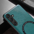 Etui do Samsung Galaxy A34 5G, Leather Hybrid MagSafe, zielone