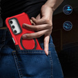 Etui do Samsung Galaxy A15 5G, Kickstand Ring, czerwone + szkło 9H