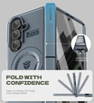 Etui pancerne do Samsung Galaxy Z Fold7 5G, Dexnor Magnetic,  do MagSafe - granatowe