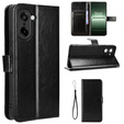 Etui z klapką do OnePlus Nord CE5, Crazy Horse Wallet, czarne