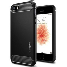 Etui Spigen do iPhone 5 5S SE, Rugged Armor, czarne