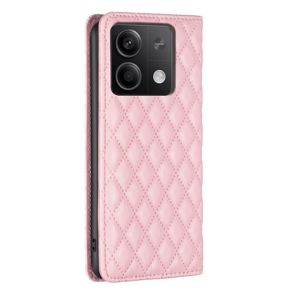 Etui z klapką do Xiaomi Redmi Note 13 5G, Wallet, BINFEN COLOR, różowe