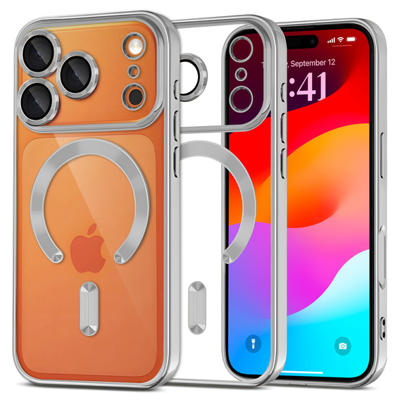 Etui do iPhone 17 Pro Max Electro MagSafe – srebrne