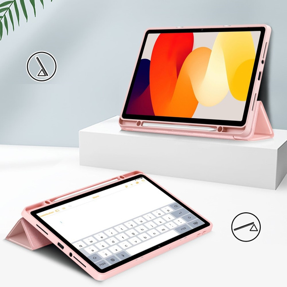 Etui do Xiaomi Redmi Pad SE 11", Smartcase Hybrid, z miejscem na rysik, różowe