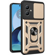 Etui pancerne do Motorola Moto G14, CamShield Slide, złote