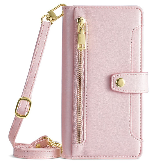 Etui z klapką do Xiaomi 13T / 13T Pro / Redmi K60 Ultra Wallet Zipper Pocket, różowe