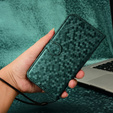 Etui z klapką do Motorola Moto G56 5G, Wallet Rhombus, zielone