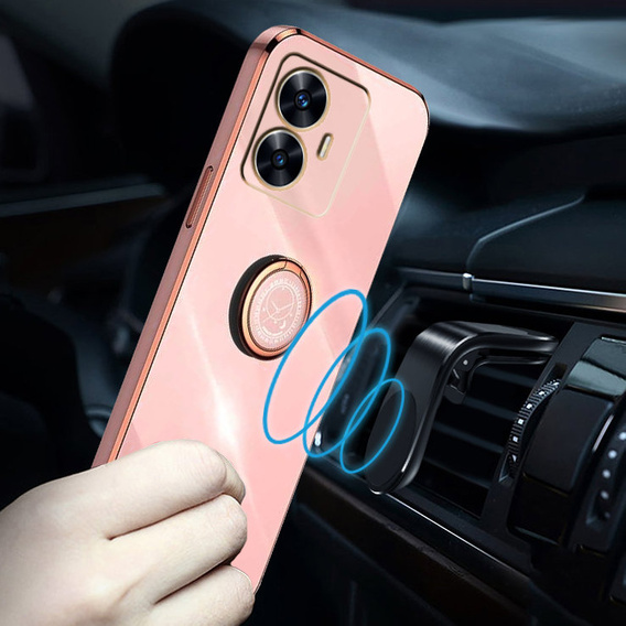 Etui do Realme C55, Electro Ring, różowe rose gold