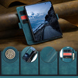 Etui CASEME do Samsung Galaxy Z Fold7 5G, Leather Wallet Case, niebieskie
