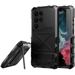 Etui pancerne do Samsung Galaxy S24 Ultra, Military Kickstand, czarne