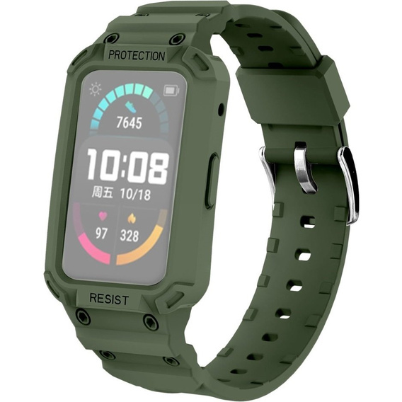 2w1 Pasek + Etui do Huawei Watch Fit, Zielony