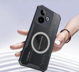 Etui do Realme GT 7 / 7T, z blaszką magnetyczne, przezroczyste / czarne