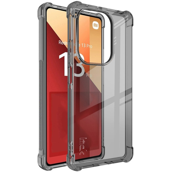 Etui IMAK do Xiaomi Redmi Note 13 Pro 4G / Xiaomi Redmi Note 14S / Xiaomi Poco M6 Pro 4G, Dropproof, przezroczyste / czarne