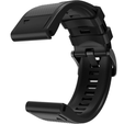 Pasek Silikonowy do Garmin Fenix 5X/6X/7X, Ciemny Szary / Czarny