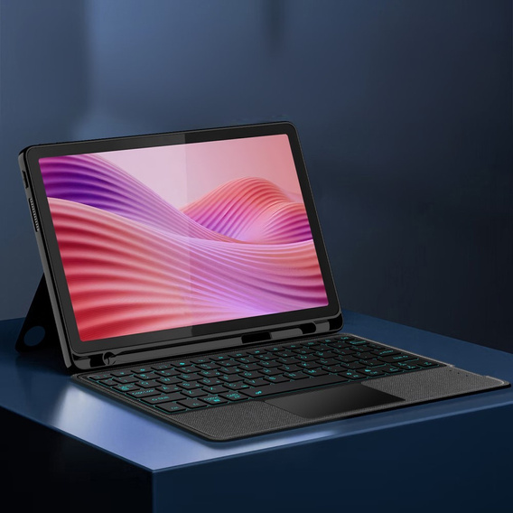 Etui z klawiaturą do Lenovo Tab 10.1 (2025), czarne