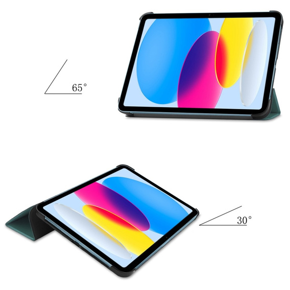 Etui do iPad 10.9" 2022 (10 gen.) / iPad 11" 2025 A16 (11 gen.), Smartcase z miejscem na rysik, zielone