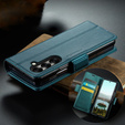 Etui z klapką CASEME do Samsung Galaxy Z Fold7 5G Litchi Wallet – zielone