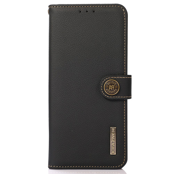 Etui KHAZNEH RFID do Xiaomi 13T / 13T Pro, Litchi Texture, czarne