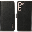 Etui KHAZNEH RFID do Samsung Galaxy S23, Litchi Texture, czarne