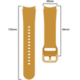 Pasek Silikonowy do Samsung Galaxy Watch 4/5/6 40/42/43/44/45/46/47mm, Żółty