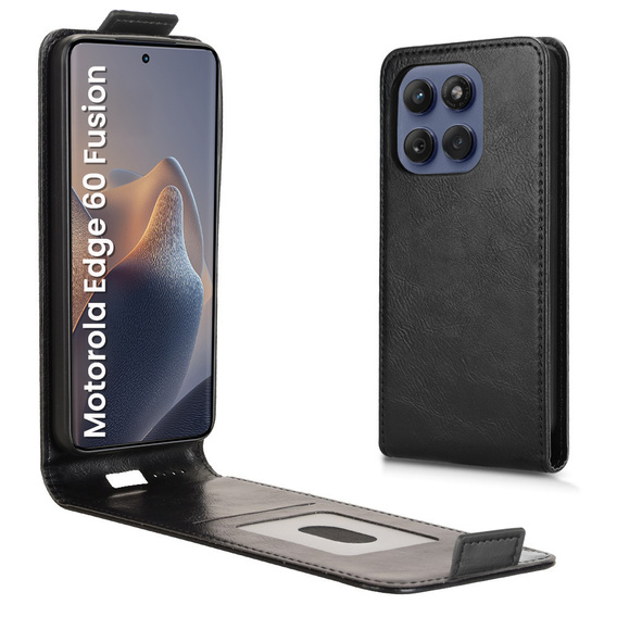 Etui z klapką do Motorola Edge 60 / 60 Fusion, Flip, czarne